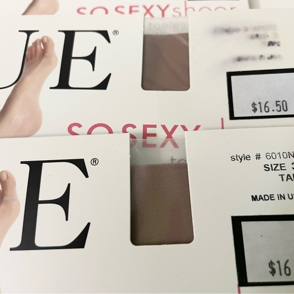 HUE So Sexy Sheer Toeless Sheers with Lace Panty Lot of 3 Size 3 - Picture 9 of 13